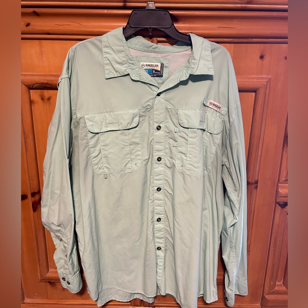 Magellan Outdoors Laguna Madre long sleeve shirt - size XL - Mint